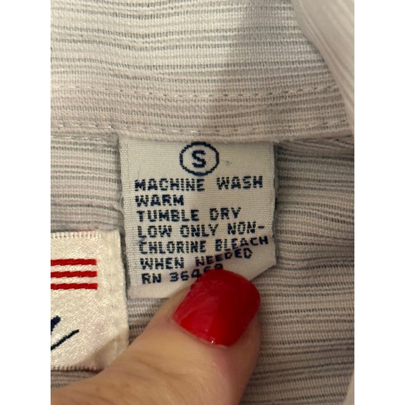 Vintage MAIN Stream Men’s White Casual Pocket Button Down Shirt S Lightweight - Picture 4 of 8